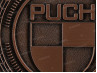Badge / emblem Puch logo Bronze 47mm RealMetal